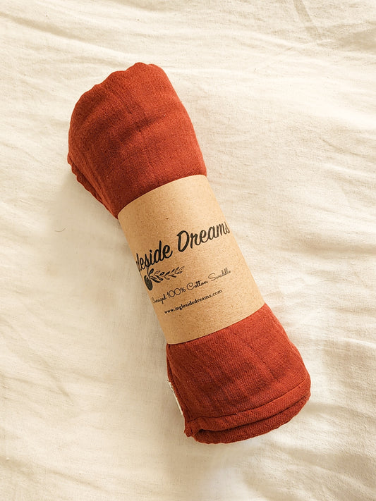 Oversized Cotton Swaddle in {Spice}