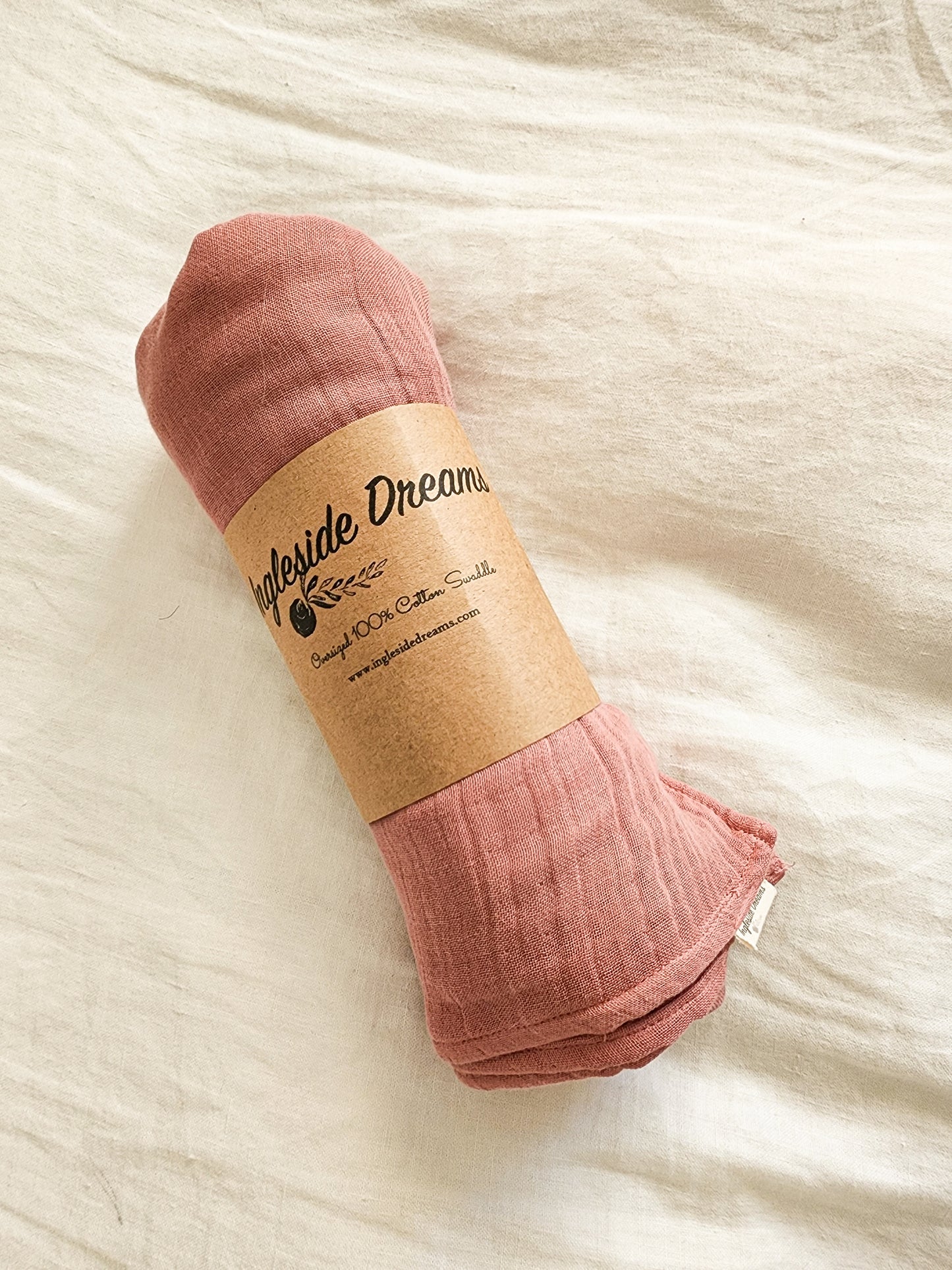 Oversized Cotton Swaddle in {Berry}