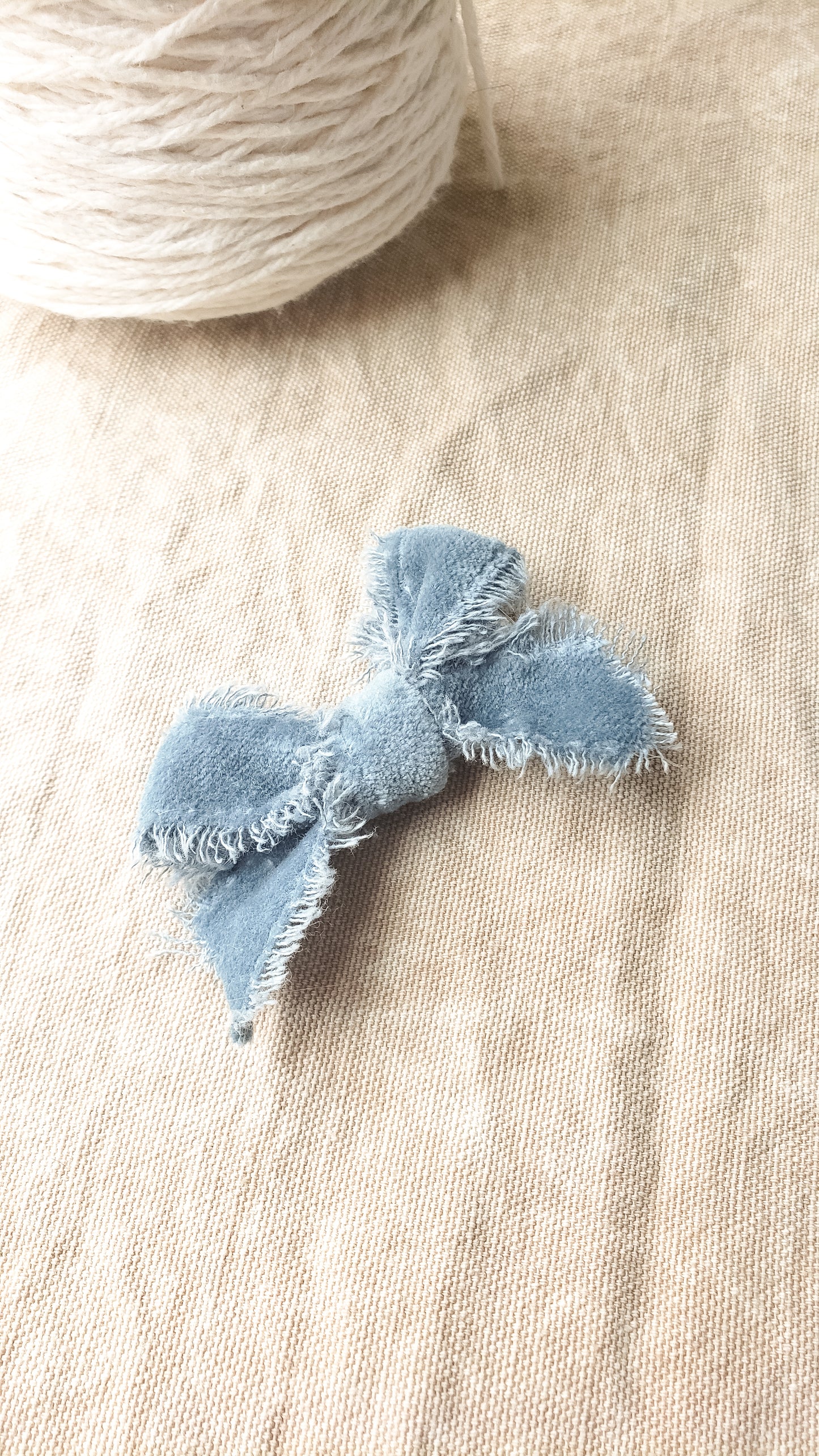 Cordelia Velvet Hairbow in {Dusky Blue}