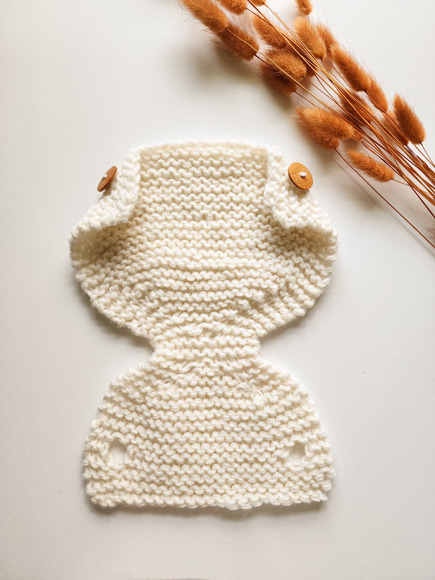 100 % Wool Knit Diaper Cover in {Creamy White}